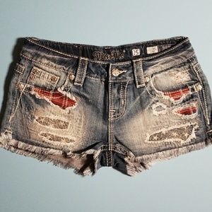 Miss Me Americana Denim Jean Shorts